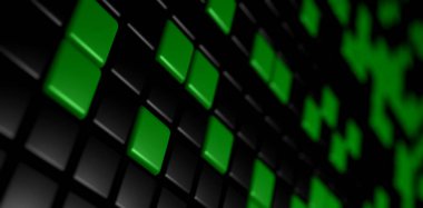 Parlayan kareler ve dikdörtgenlerle soyut arkaplan