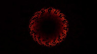 Parlayan Hareket ve Dinamik Işıklı Turuncu Neon Parçacık Efekti 3 boyutlu Canlandırma Döngüsü Animasyonu