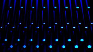 Mavi Neon Parlayan Çizgi Geometrik Soyut Tasarım Derinlik ve Doku 3B
