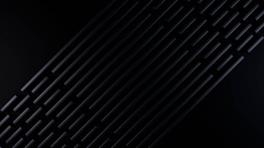 3 Boyutlu Karanlık Çizgi Geometrik Soyut Tasarımı