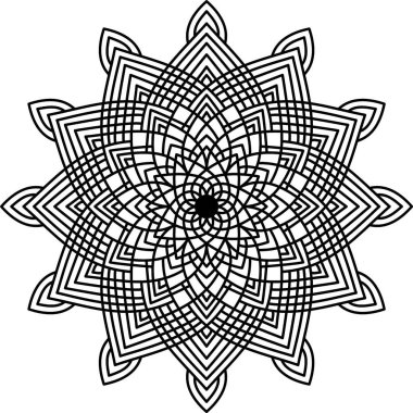 Siyah beyaz mandala. Kumaş sanatı. Mandala sanat. Kumaş duvar kağıdı, kumaş deseni, kusursuz desen, etnik model, etnik tasarım, moda tasarımı. ,