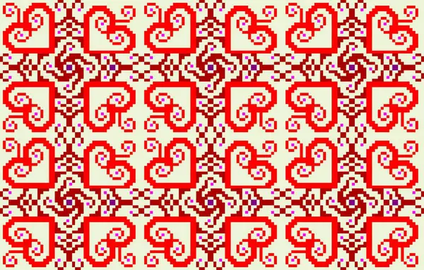 . Piksel etnik desen, vektör işlemeli arka plan, Geometrik geleneksel üçgen tarzı, mavi ve turuncu desenli örgü klasik, tekstil, kumaş, batik, kaftan, lifler için tasarım,