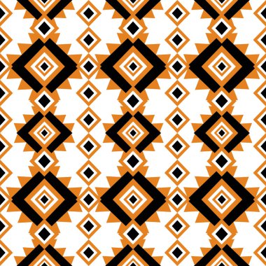 Geometrik Etnik Desen Tasarım Arkaplanı veya Duvar Kağıdı.