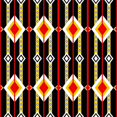 Geometrik Etnik Desen Tasarım Arkaplanı veya Duvar Kağıdı.