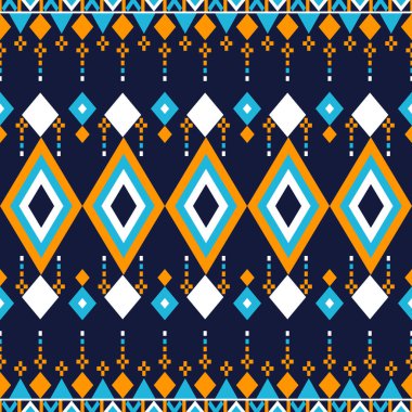 Geometric Ethnic Pattern Design Background or Wallpaper. clipart