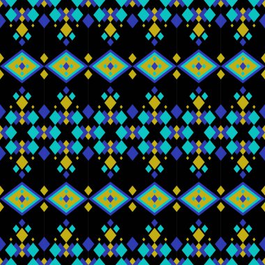 Geometrik Etnik Desen Tasarım Arkaplanı veya Duvar Kağıdı.