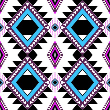 Geometrik Etnik Desen Tasarım Arkaplanı veya Duvar Kağıdı.