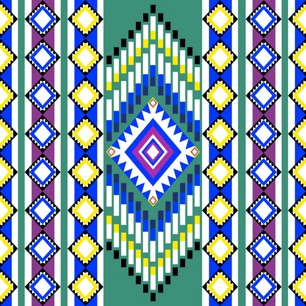 Geometrik Etnik Desen Tasarım Arkaplanı veya Duvar Kağıdı.