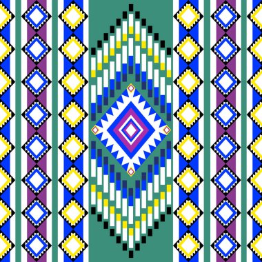 Arkaplan veya duvar kağıdı için soyut etnik geometrik desen tasarımı.