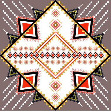 Arkaplan veya duvar kağıdı için soyut etnik geometrik desen tasarımı.