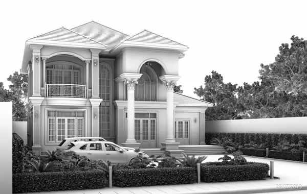 3D görüntüleme modern iki - beyaz arkaplan üzerinde beyaz tonlama ev tasarımı.