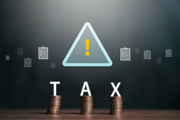 Coin Tax Icon Financial Calculation Tax Return Individual Income Tax Stockbild