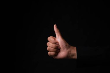 Pozitif jest stüdyosu el sembolü minimalist çevre yakın çekim onay kavramı