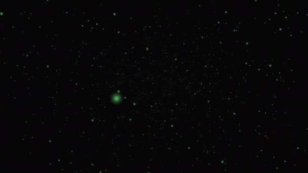 透明背景下闪亮恒星动画运动的4K视频镜头 带星系天空闪烁光的图形运动叠加效应环在照相机天使旋转缓慢变焦的空间中 — 图库视频影像