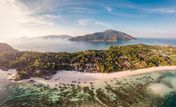 Vista Aérea Panorámica Hermosa Isla Koh Lipe Con Mar Tropical — Foto de Stock