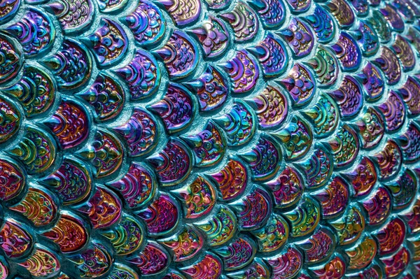 Brillante Color Arco Iris Fondo Serpiente Naga Escala Cerca — Foto de Stock