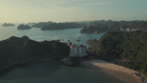 Poznaj Piękne Miasto Port Cat Wietnam Urzekającymi Widokami Powietrza Odkryj — Wideo stockowe