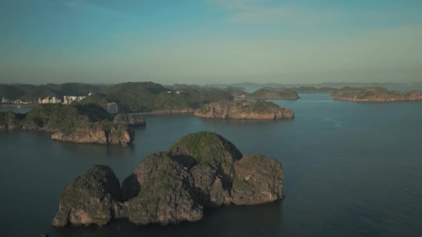 Explore Bela Cidade Porto Cat Vietnã Com Vistas Aéreas Cativantes — Vídeo de Stock