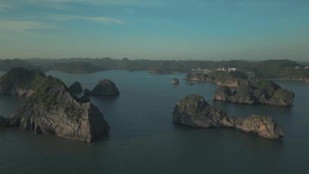 Explore Bela Cidade Porto Cat Vietnã Com Vistas Aéreas Cativantes — Vídeo de Stock