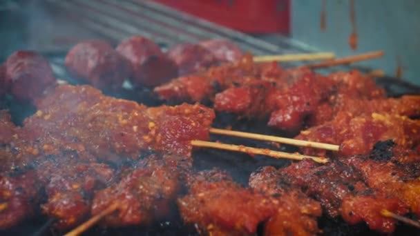 Ζήστε Ζωντανή Σκηνή Street Food Του Βιετνάμ Την Εικονική Banh — Αρχείο Βίντεο