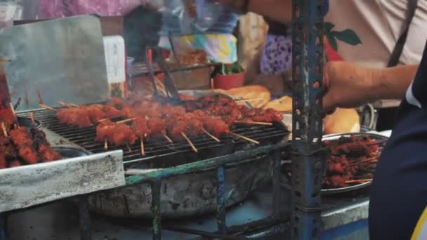 Ζήστε Ζωντανή Σκηνή Street Food Του Βιετνάμ Την Εικονική Banh — Αρχείο Βίντεο