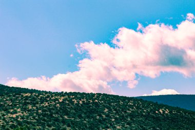 Mor Gök ve Bulutlu Yeşil Tepeler