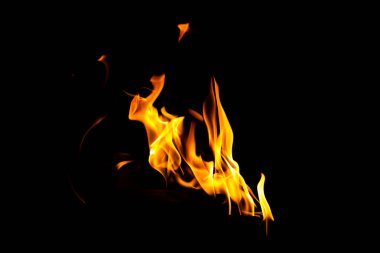 Ateş alevi dokusu. Yanan malzeme arka planı. Yanık izi. Alev ve meşale duvar kağıdı. Isı ve sis perdesi. Patlama ve sıcak arkaplan.