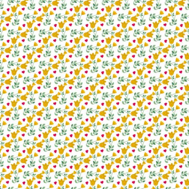 Sevgililer günü çiçek desenleri ve vektör kalp