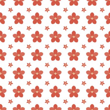 Serbest vektör küçük kış çiçekleri desen tasarımı.