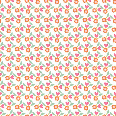 Şubat ayında serbest vektör sevgililer günü çiçek deseni