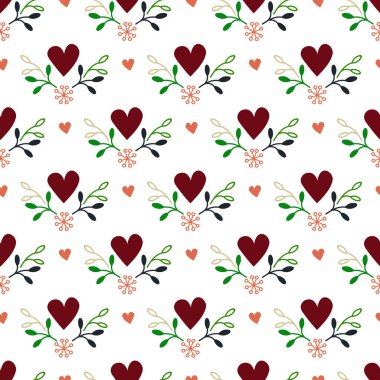 Şubat ayında serbest vektör sevgililer günü dizaynı.