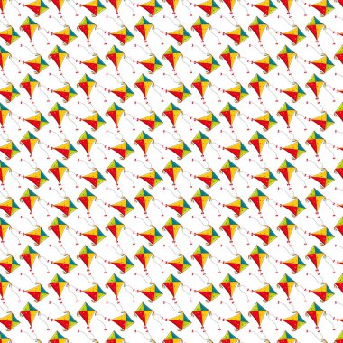 Renkli Uçurtmalar Kusursuz Vektör Deseni