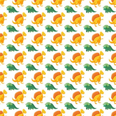 Afrika Hayvanları Kusursuz Vektör Deseni Tasarımı