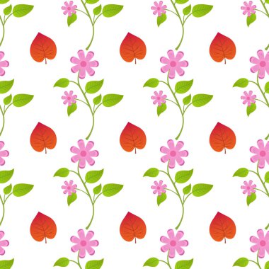 Vektör içinde bahar çiçeği deseni tasarımı