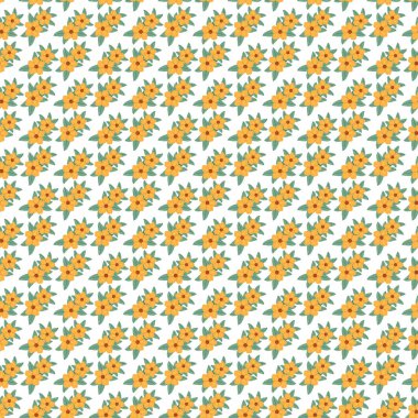  Retro Çiçek Buketleri Kusursuz Vektör Deseni Tasarımı