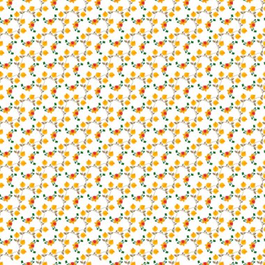  Retro Çiçek Buketleri Kusursuz Vektör Deseni Tasarımı