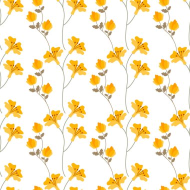  Retro Çiçek Buketleri Kusursuz Vektör Deseni Tasarımı