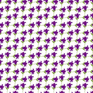 Serbest vektör renkli düz küçük çiçek deseni.