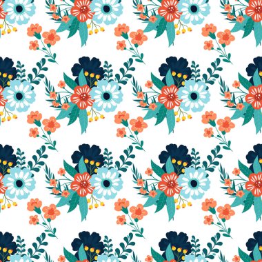 Serbest vektör renkli küçük çiçek deseni tasarımı .