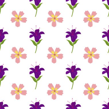Serbest vektör renkli küçük çiçek deseni tasarımı .