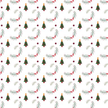 Serbest vektör el çizimi Noel deseni tasarımı .