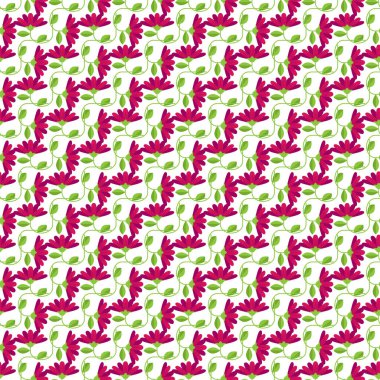 Serbest vektörsüz kırmızı çiçek deseni.