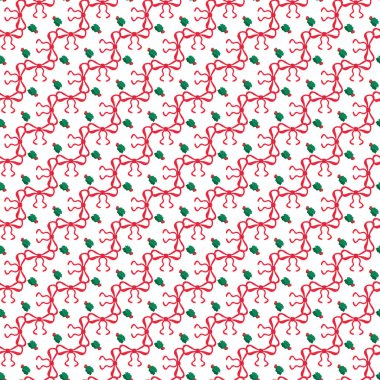 Kurdeleli serbest vektör desen tasarımı.