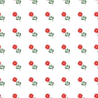 Serbest vektör düz tasarım küçük çiçek deseni tasarımı