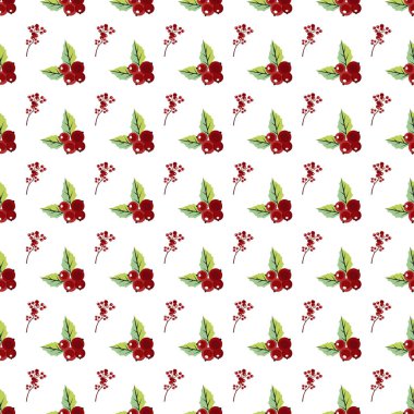 Serbest vektör el çizimi düz meyve ve çiçek deseni