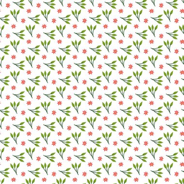 Serbest vektör yeşil yaprak pürüzsüz desen