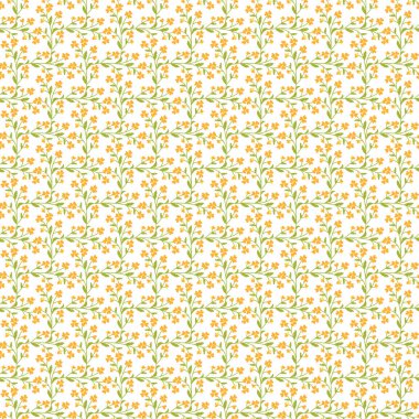 Serbest vektör el çizimi küçük çiçek deseni tasarımı