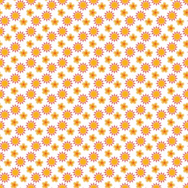 Serbest vektör düz dizayn küçük çiçek deseni