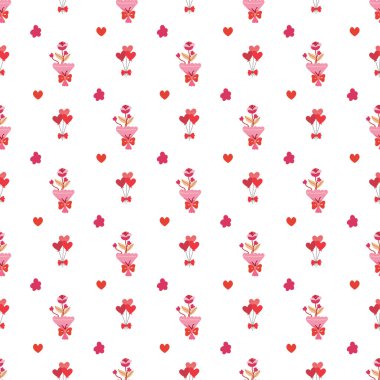 Tatlı, pembe, bahar çiçekli, pürüzsüz desen