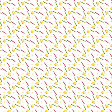 Elle çizilmiş pürüzsüz desen okula karalama stiliyle geri dönüyor.